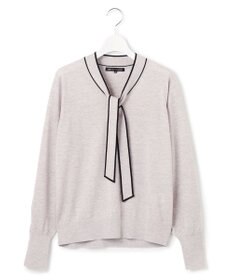 23区 【洗える】ウーステッドウール ボウタイ ニット