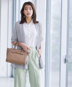 Tiaclasse 【日本製・洗える】麻調ワイドパンツ