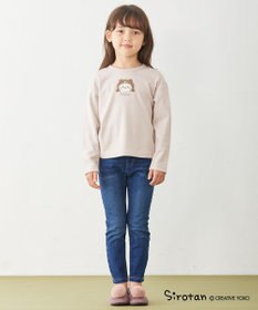 ANY KIDS 【しろたん×any FAM】しろたんサガラ刺繍長袖Tシャツ