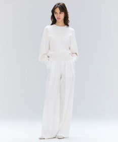 BEIGE， 【洗える】LAURA / ドライタッチバックジップニット