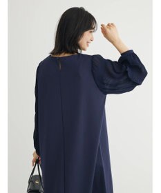 Green Parks マジョリカ袖ドッキングワンピース