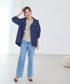 Tiaclasse 【洗える】袖ドッキングリブニットトップス