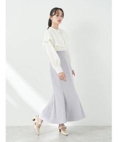 earth music&ecology ケープカラーブラウス