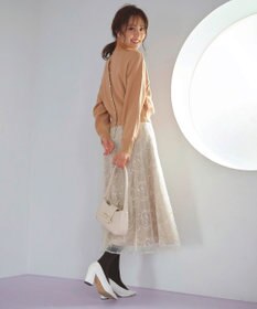 Feroux 【洗える】2WAY パールボタン カーディガン