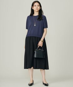 自由区 L 【洗える】タフタコンビ半袖 ワンピース