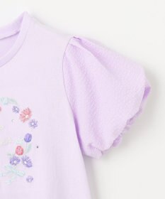 ANY KIDS フラワー 刺繍 Tシャツ