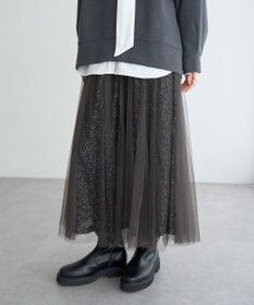 YECCA VECCA スパンコール×チュールスカート