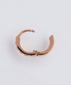 Phoebe 【金属アレルギー対応】ワンタッチビジューフープミニピアス(片耳)/サージカルステンレス ローズゴールド