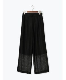 Te chichi クレープメッシュストレートパンツ（セットアップ可）