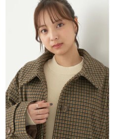 earth music&ecology ステンカラーコート（チェック）