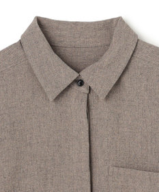 uncrave ウォッシャブルウールライクツイル ドルマンシャツ