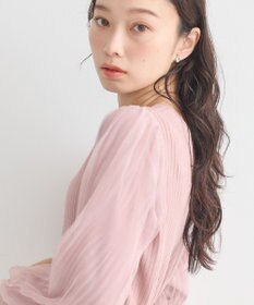 earth music&ecology マジョリカプリーツチュールニットプルオーバー