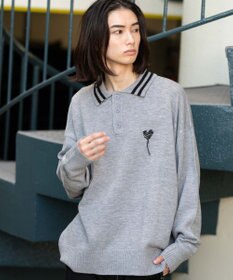 WEGO ラインポロニットプルオーバー