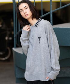 WEGO ラインポロニットプルオーバー