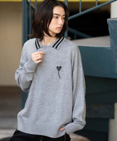 WEGO ラインポロニットプルオーバー