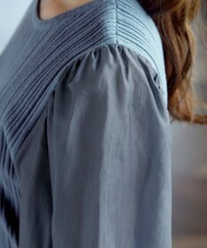 Tiaclasse 【洗える】袖ドッキングリブニットトップス