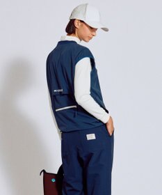 PW CIRCULUS 【撥水加工 / 小さくまとまる】【UNISEX】オーバーサイズ パッカブルベスト ゴルフウェア メンズ レディース