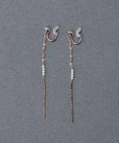 Phoebe 〈痛くないシリーズ/金属アレルギー対応〉ルミナスビジューライトフィットイヤリング 揺れる/パール