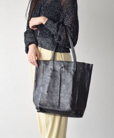 INTER-CHAUSSURES 【ANDREA CARDONE ITALI】メタリックレザートートバッグ