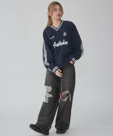 WEGO 【ユニセックス着用ITEM】ナイロングラフィックプルオーバー