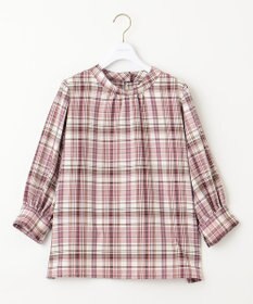 ANY SIS S 【洗える】ソフトチェック ブラウス