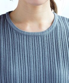 Tiaclasse 【洗える】袖ドッキングリブニットトップス