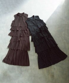 組曲 S 【入江未悠さんコラボ】ギャザーライトデシンティアード ブラウス