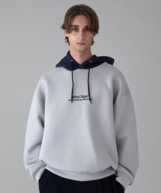 WEGO 【ユニセックス着用ITEM/MLサイズ展開】ワンポイントバイカラープルパーカー