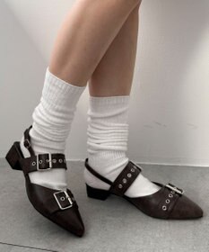 WEGO ハトメベルトポインテッドシューズ