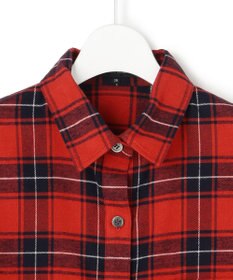 23区 L 【洗える】ブラッシュド ビエラチェック シャツ