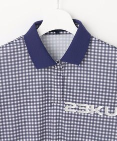 23区GOLF 【WOMEN】【接触冷感・UVケア・吸水速乾】ギンガムチェック柄 ポロシャツ