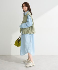 Green Parks シアーデニムシャツワンピース