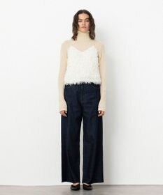 NAVE 【Nave・洗える】フェザーフリンジ キャミソールブラウス