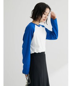 Green Parks シアーラグラン配色プルオーバー