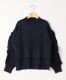 組曲 【WEB限定】袖フリル付きニットプルオーバー