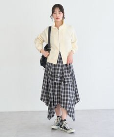 earth music&ecology イレヘムチェックシャツライクスカート