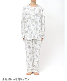 WACOAL ワコール_リラックス＆スリープ パジャマ 綿100%(本体) あったか 長袖 長ズボン ミントン レディース NDW456 /ワコール