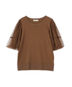 Green Parks チュールボリュームスリーブニットプルオーバー