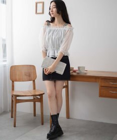 WEGO 【２点セット】キャミSETオーガンジーオフショルブラウス