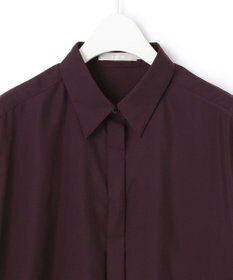 ICB 【洗える】トリアセコットンシアー ロングシャツ