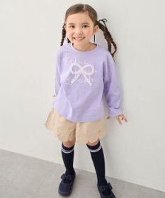 ANY KIDS 【綿100%】リボンアソート 長袖Tシャツ