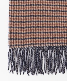 J.PRESS MEN リバーシブル カシミヤマフラー チェック×ストライプ