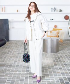 UNFILO タックワイドパンツ