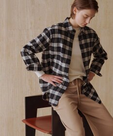 J.PRESS LADIES L コットン起毛タータンチェック シャツ ブラウス