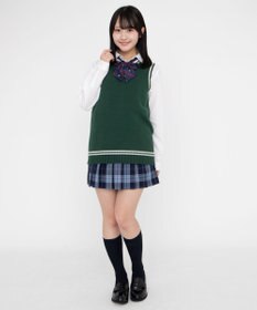 WEGO 【SCHOOLITEM/MLXLサイズ展開】ラインニットベスト