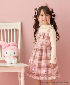 ANY KIDS 【マイメロディ＆クロミ×ANY KIDS】チェック ジャンパースカート ピンクチェック×マイメロディ