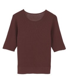YECCA VECCA 5分袖リブニット