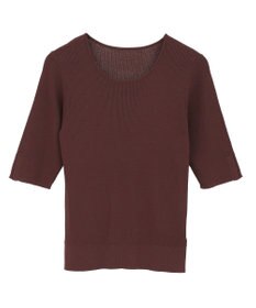 YECCA VECCA 5分袖リブニット