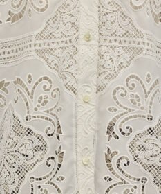 GRACE CONTINENTAL パネル刺繍シャツ