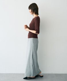 YECCA VECCA 5分袖リブニット